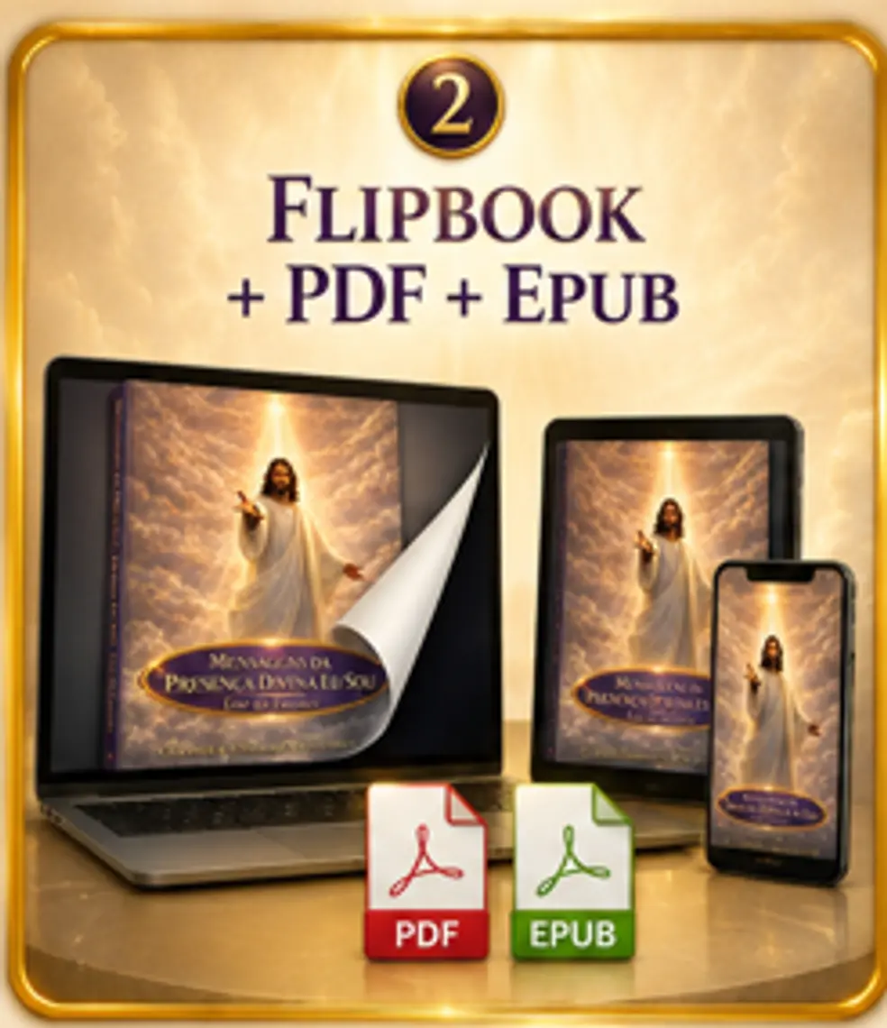 Livro Premium Mensagens da Presença Divina Eu Sou – Flipbook Interativo Espiritual + PDF + EPUB | Acesso por 12 Meses